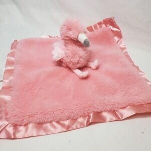 Cloud Island Lovey Plush Pink Flamingo Security Blanket Faux Pink Fur